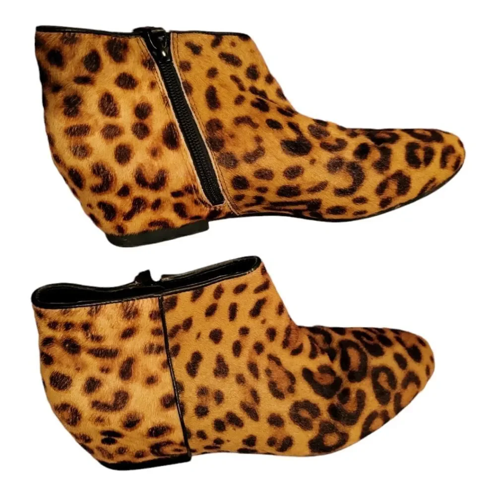 Nine West Leopard Print Bootie Size 9